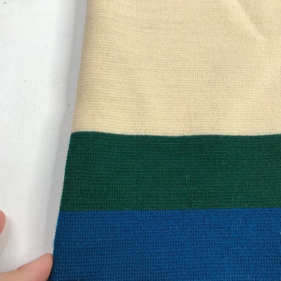 Vintage Retro 60s 70s 100% Wool Knit Wrap Around Women Tunic Dress Blue Size 11 - Picture 4 of 8